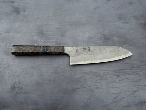 Hatsukokoro Ryusui Blue #2 Damascus Santoku