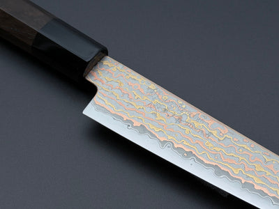 Hatsukokoro Hinotori V-Toku2 Rainbow Damascus Petty 150mm