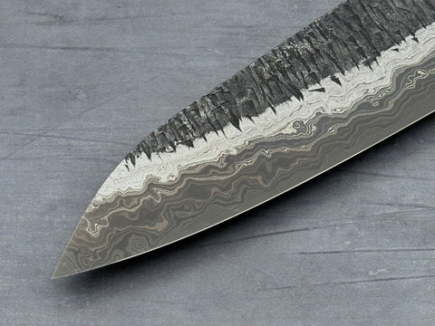 Hatsukokoro Coreless Blue #2 / White #2 Damascus Gyuto 210mm