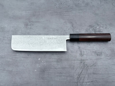 Tsutomu Kajiwara Blue #2 Damascus Nakiri