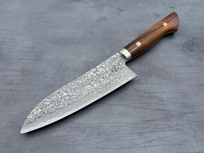 Shigeki Tanaka R2 Damascus Ironwood Santoku