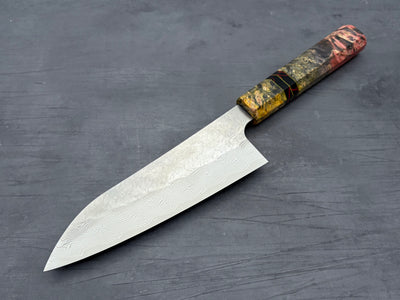Nigara Hamono SG STRIX Damascus Santoku x Letshandlethis