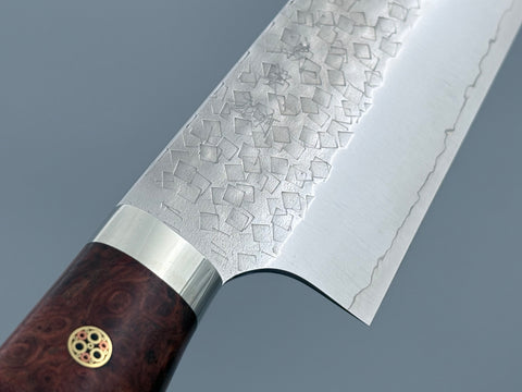 Yoshimi Kato SG2 Tsuchime Gyuto 210mm with karin wood handle