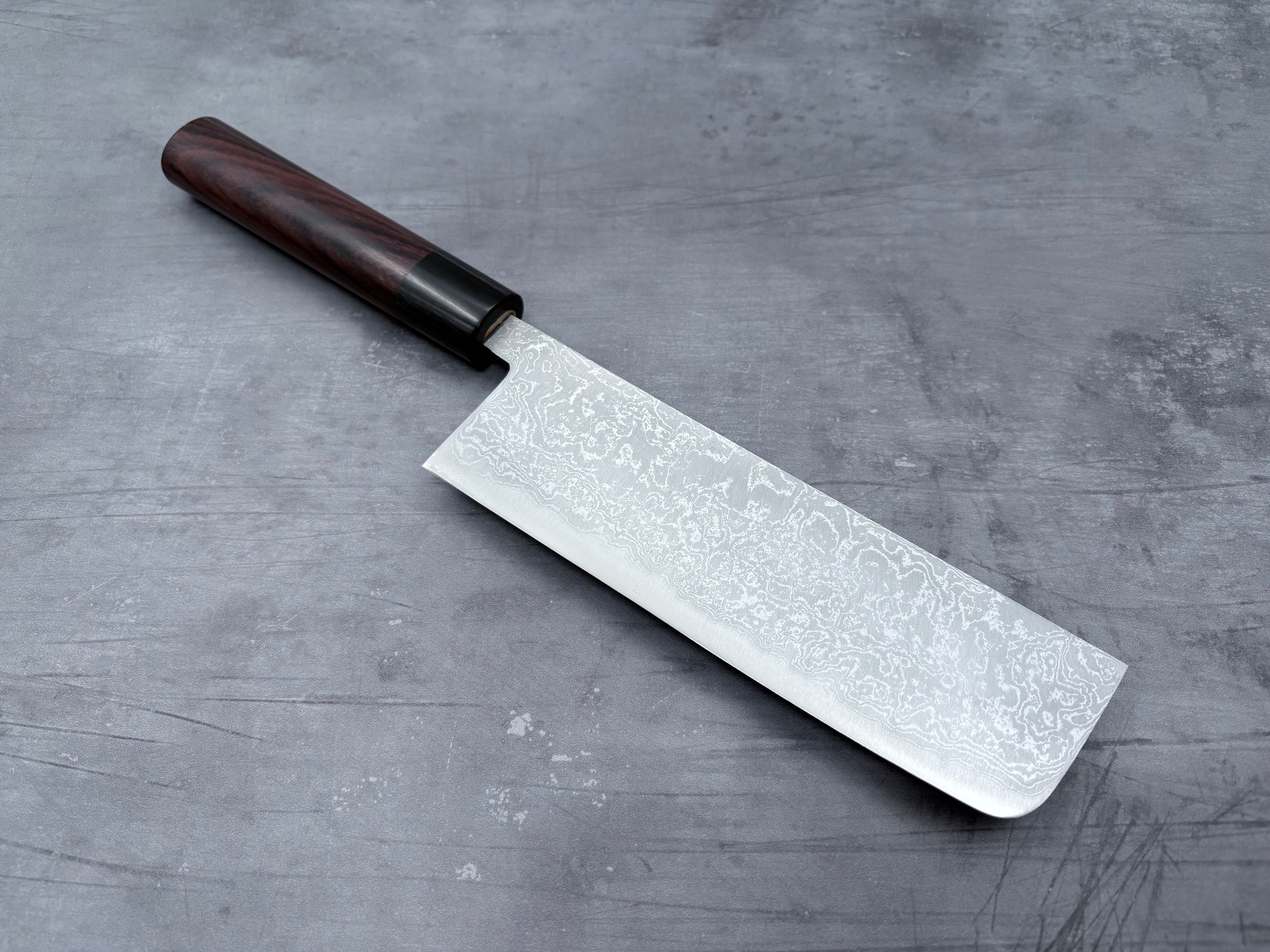 Tsutomu Kajiwara Blue #2 Damascus Nakiri