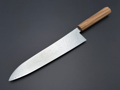 Hatsukokoro Ryuhyo SG2 Mirror Damascus Gyuto 240mm