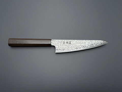 Hatsukokoro Hikari SLD Kurozome Damascus Ko-Santoku 150mm