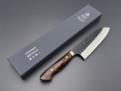 Nigara Hamono SG2 Kurouchi Tsuchime Ironwood Santoku