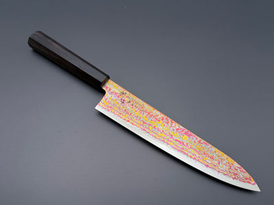 Hatsukokoro Kujaku V-Toku2 Rainbow Damascus Gyuto 240mm