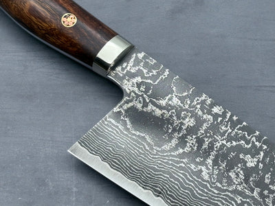 Shigeki Tanaka R2 Damascus Ironwood Extra-Tall Kiritsuke Gyuto 210mm