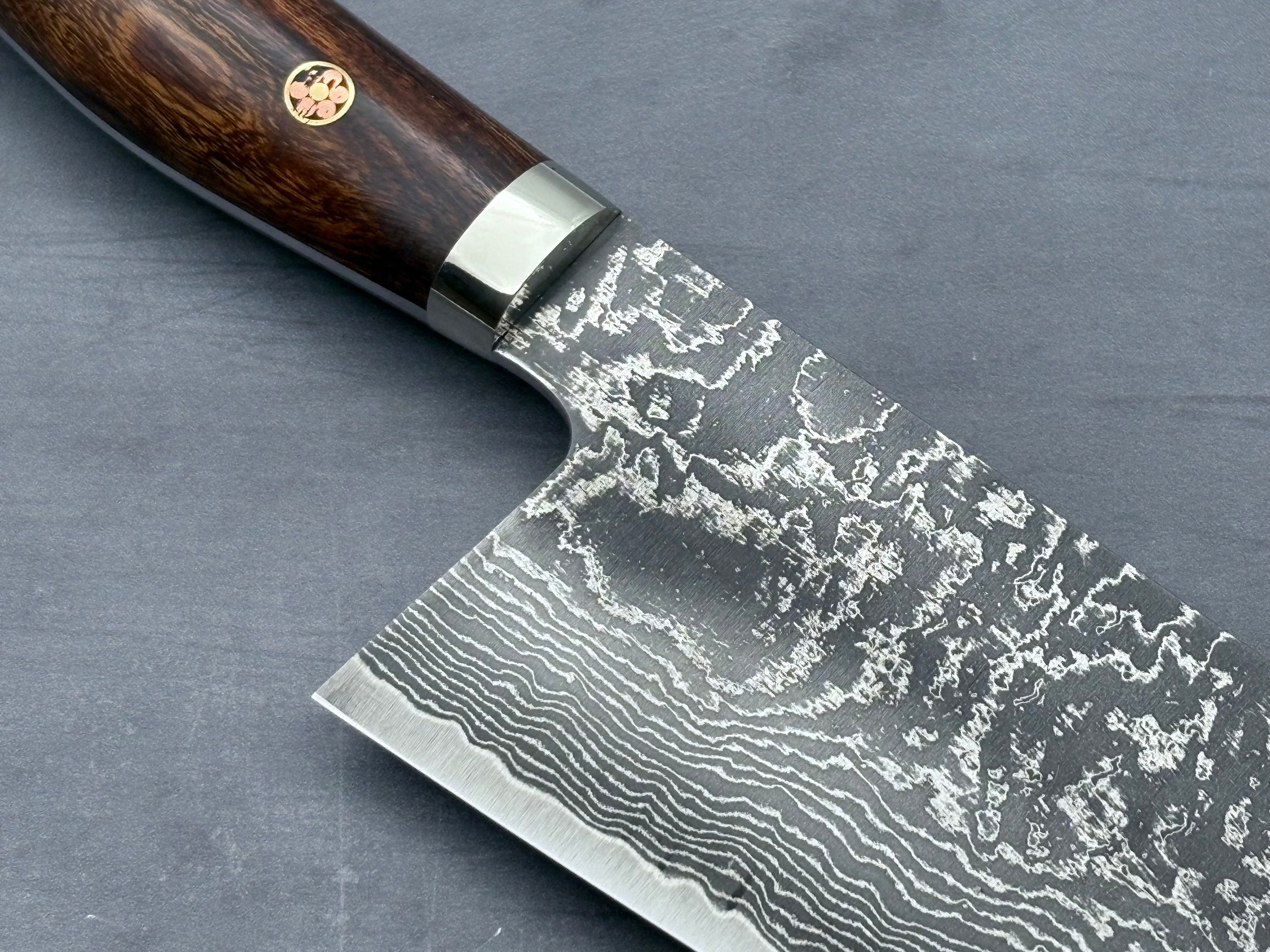 Shigeki Tanaka R2 Damascus Ironwood Extra-Tall Kiritsuke Gyuto 210mm