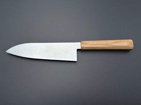 Hatsukokoro Ryuhyo SG2 Mirror Damascus Santoku