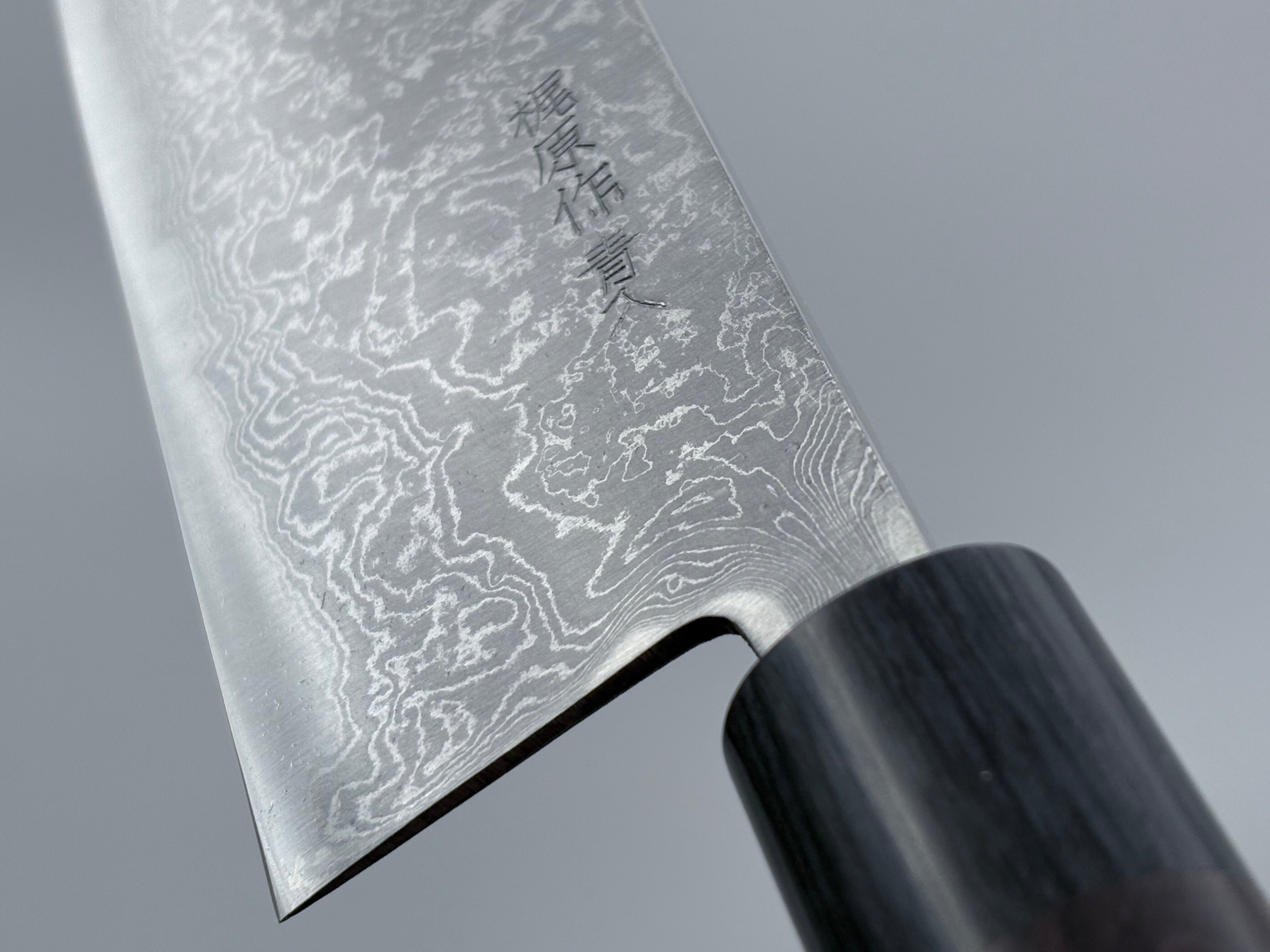 Tsutomu Kajiwara Blue #2 Damascus Nakiri