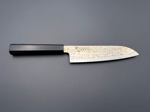 Hatsukokoro Kujaku V-Toku2 Rainbow Damascus Santoku