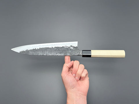 Naoki Mazaki White #2 Kurouchi Nashiji Gyuto 240mm