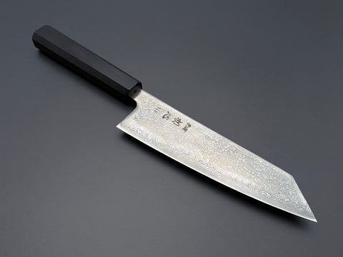 Hatsukokoro Hikari SLD Kurozome Damascus Kiritsuke Santoku