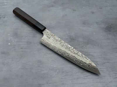 Hatsukokoro Coreless Blue #2 / White #2 Damascus Gyuto 210mm
