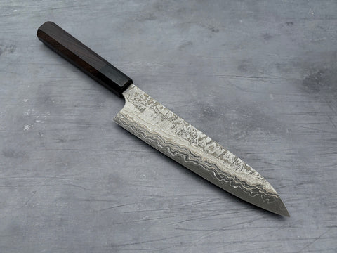 Hatsukokoro Coreless Blue #2 / White #2 Damascus Gyuto 210mm