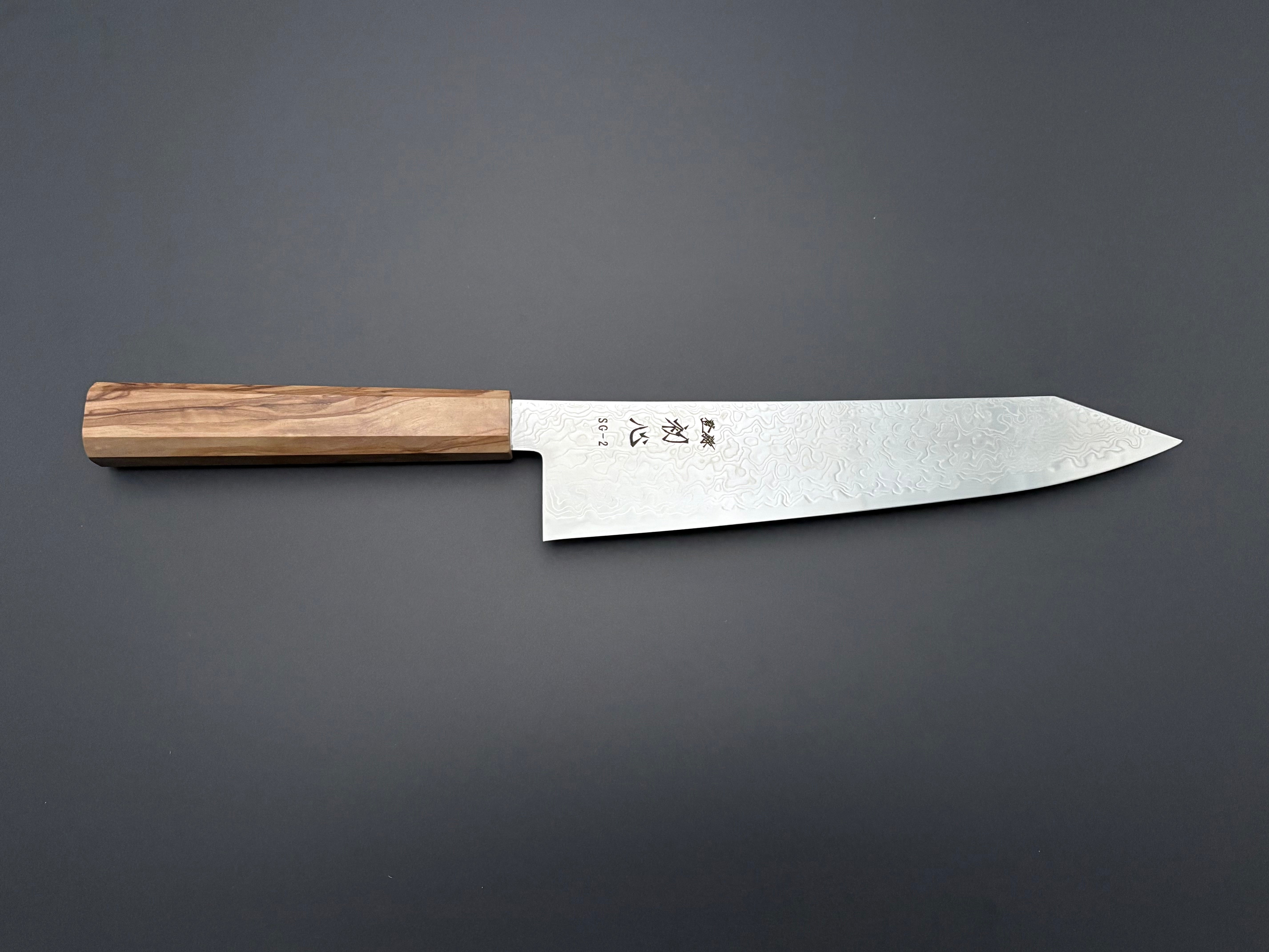 Hatsukokoro Ryuhyo SG2 Mirror Damascus Kiritsuke Gyuto 210mm