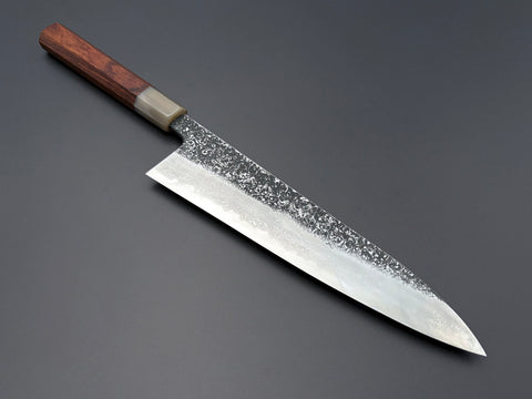 Masuda Yoshihide Blue #1 Kurouchi Damascus Gyuto 240mm