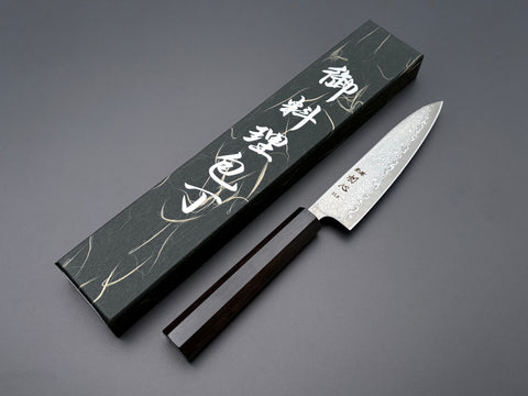 Hatsukokoro Hikari SLD Kurozome Damascus Petty 130mm