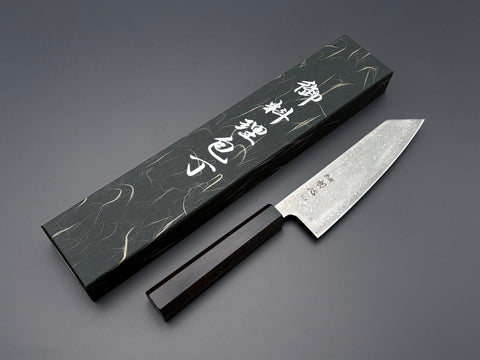 Hatsukokoro Hikari SLD Kurozome Damascus Kiritsuke Santoku