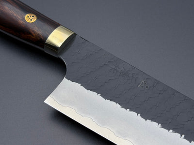 Nigara Hamono SG2 Kurouchi Tsuchime Ironwood Santoku