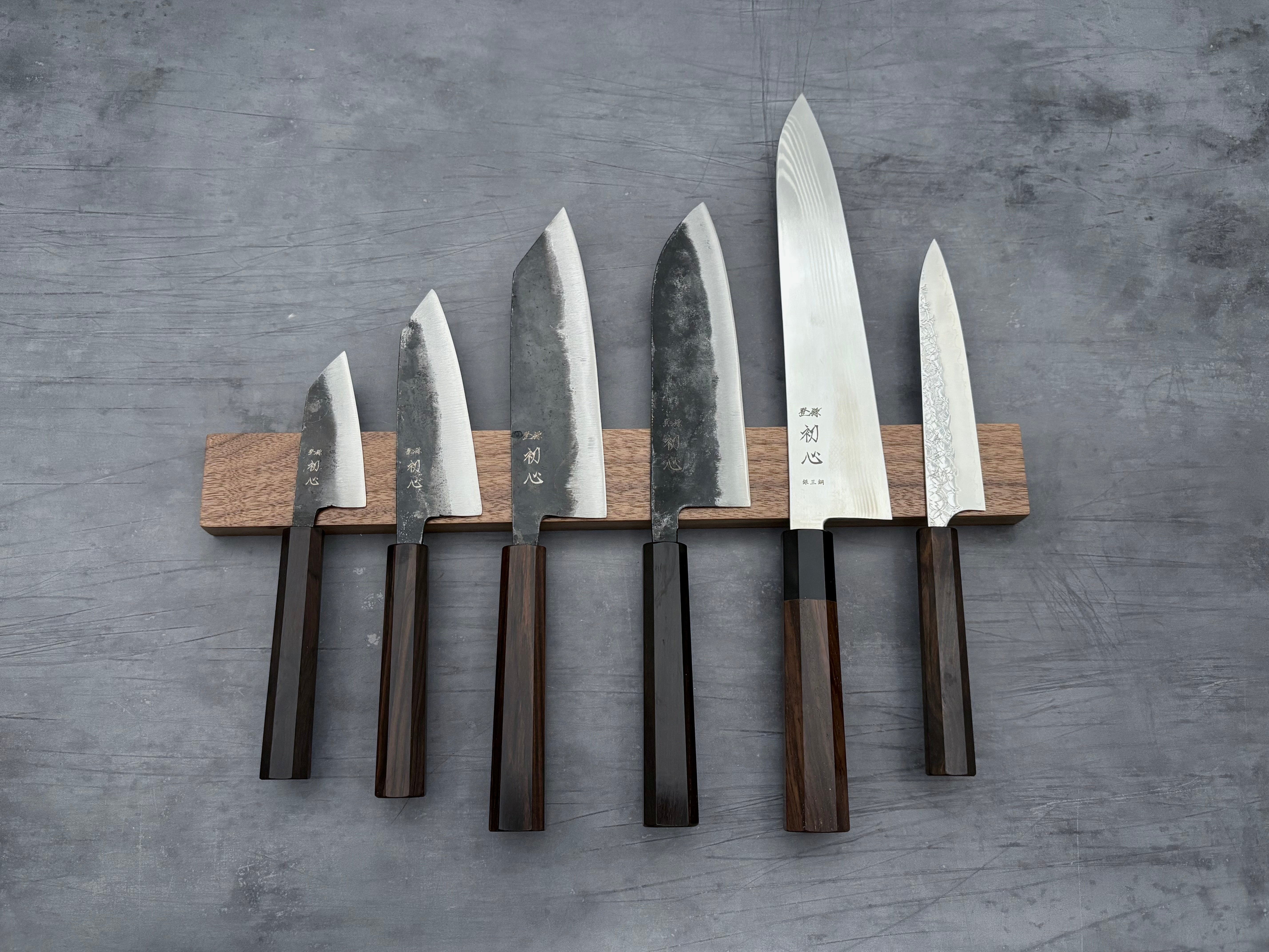 Walnut knife rack