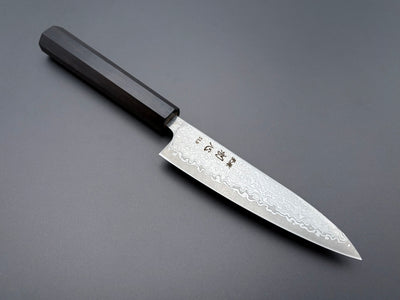 Hatsukokoro Hikari SLD Kurozome Damascus Petty 130mm