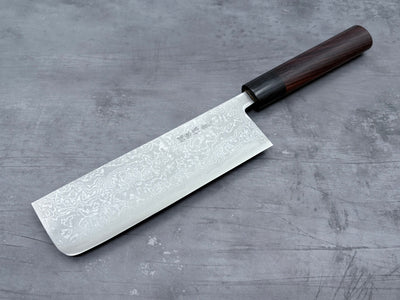 Tsutomu Kajiwara Blue #2 Damascus Nakiri