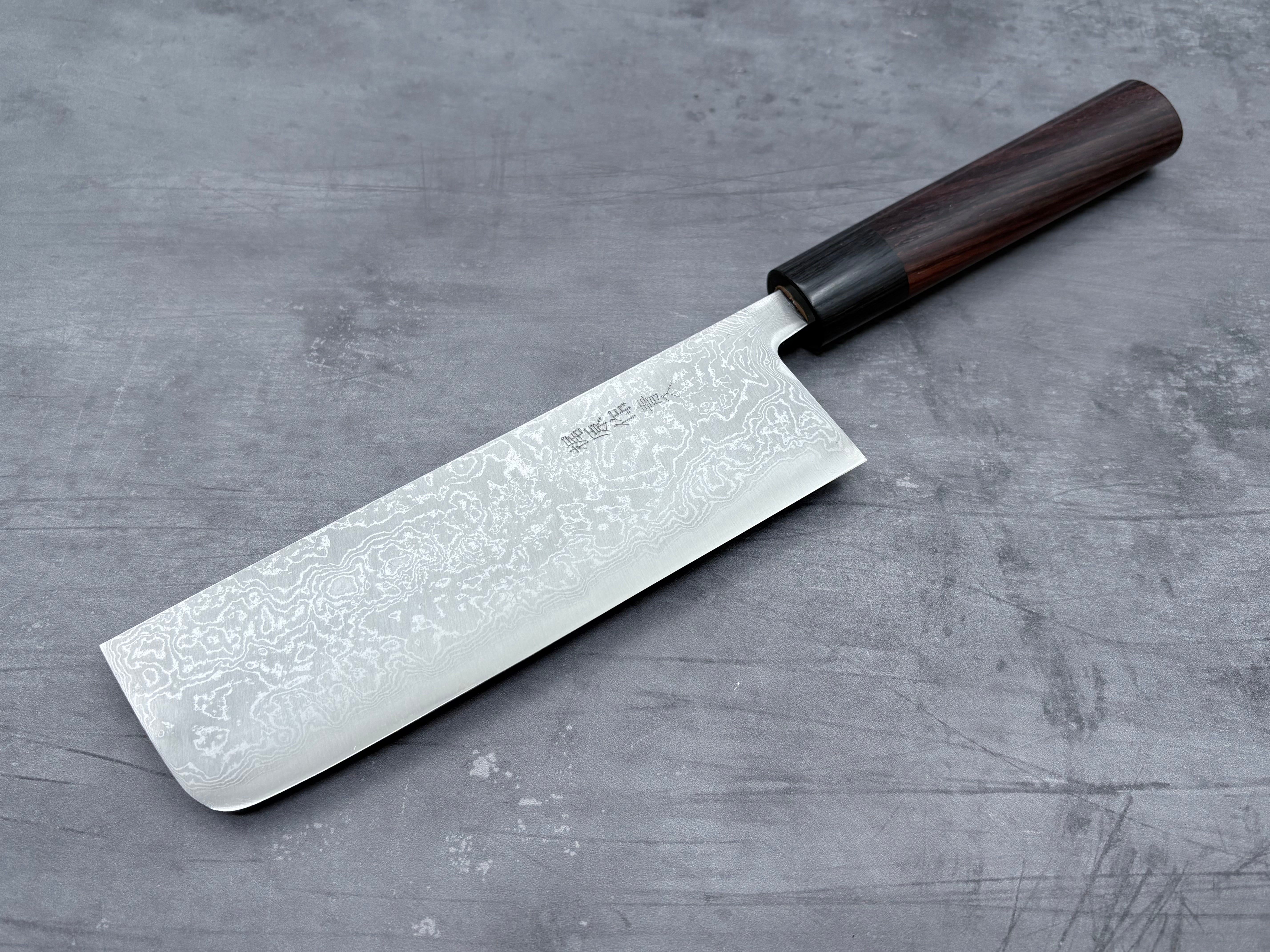Tsutomu Kajiwara Blue #2 Damascus Nakiri