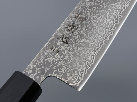 Hatsukokoro Hikari SLD Kurozome Damascus Kiritsuke Sujihiki 205mm