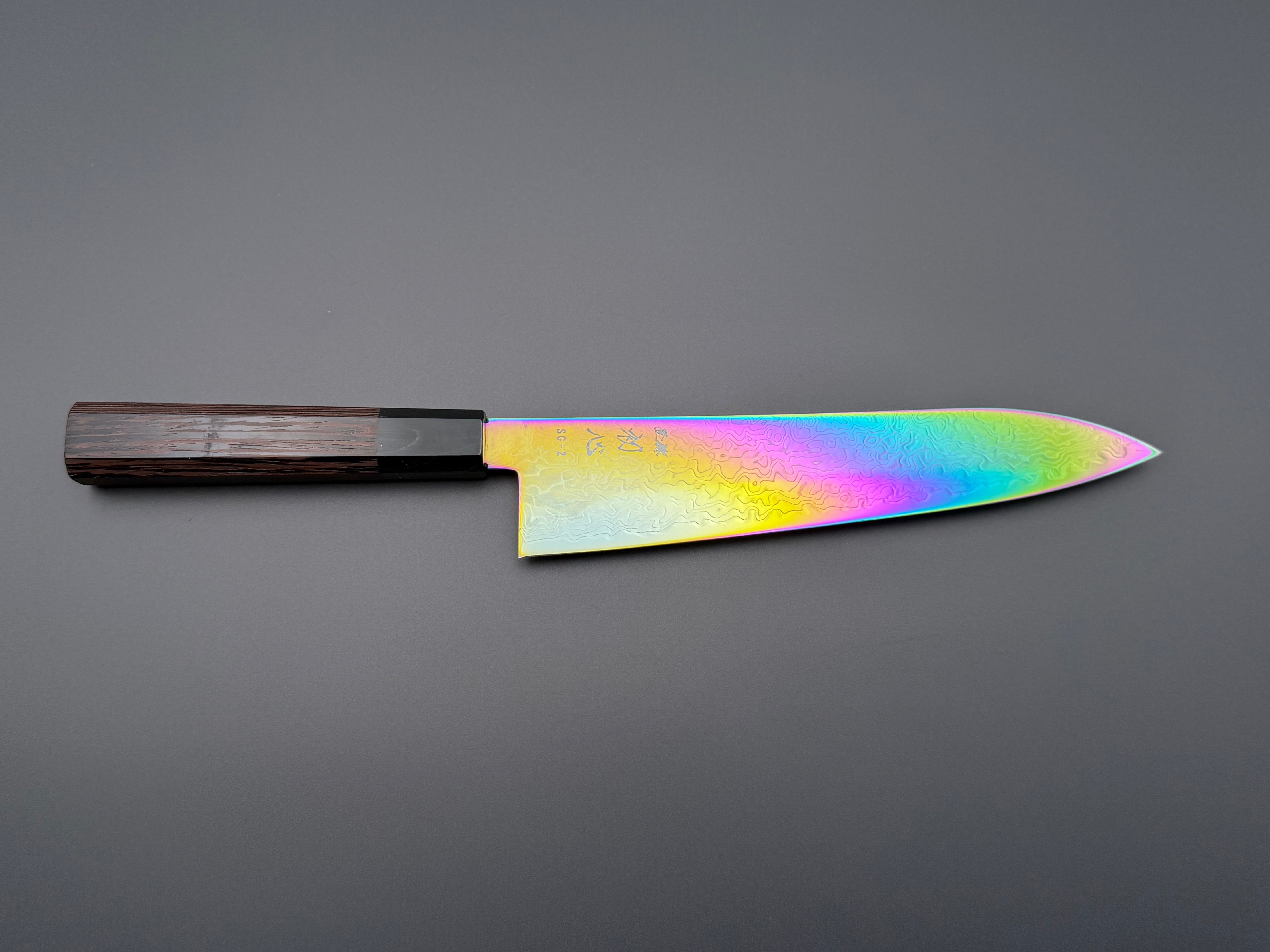 Hatsukokoro Ryuhyo SG2 Rainbow Damascus Gyuto 210mm
