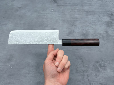Tsutomu Kajiwara Blue #2 Damascus Nakiri
