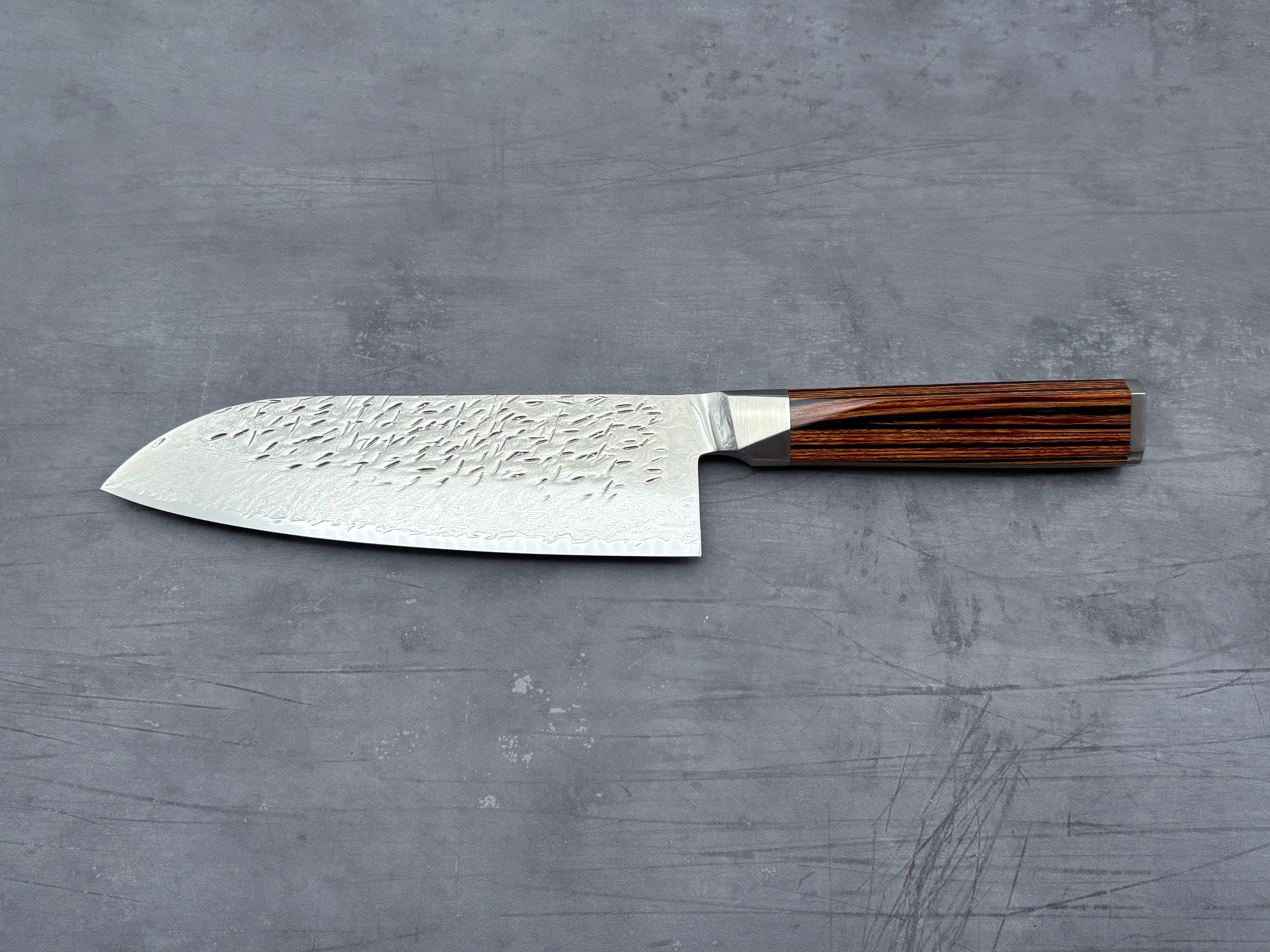 Ono Knife - Suzukaze SG2 Damascus Santoku