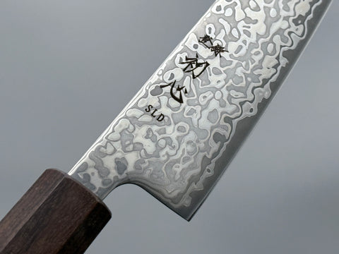Hatsukokoro Hikari SLD Kurozome Damascus Petty 130mm