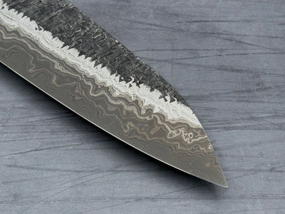 Hatsukokoro Coreless Blue #2 / White #2 Damascus Gyuto 210mm