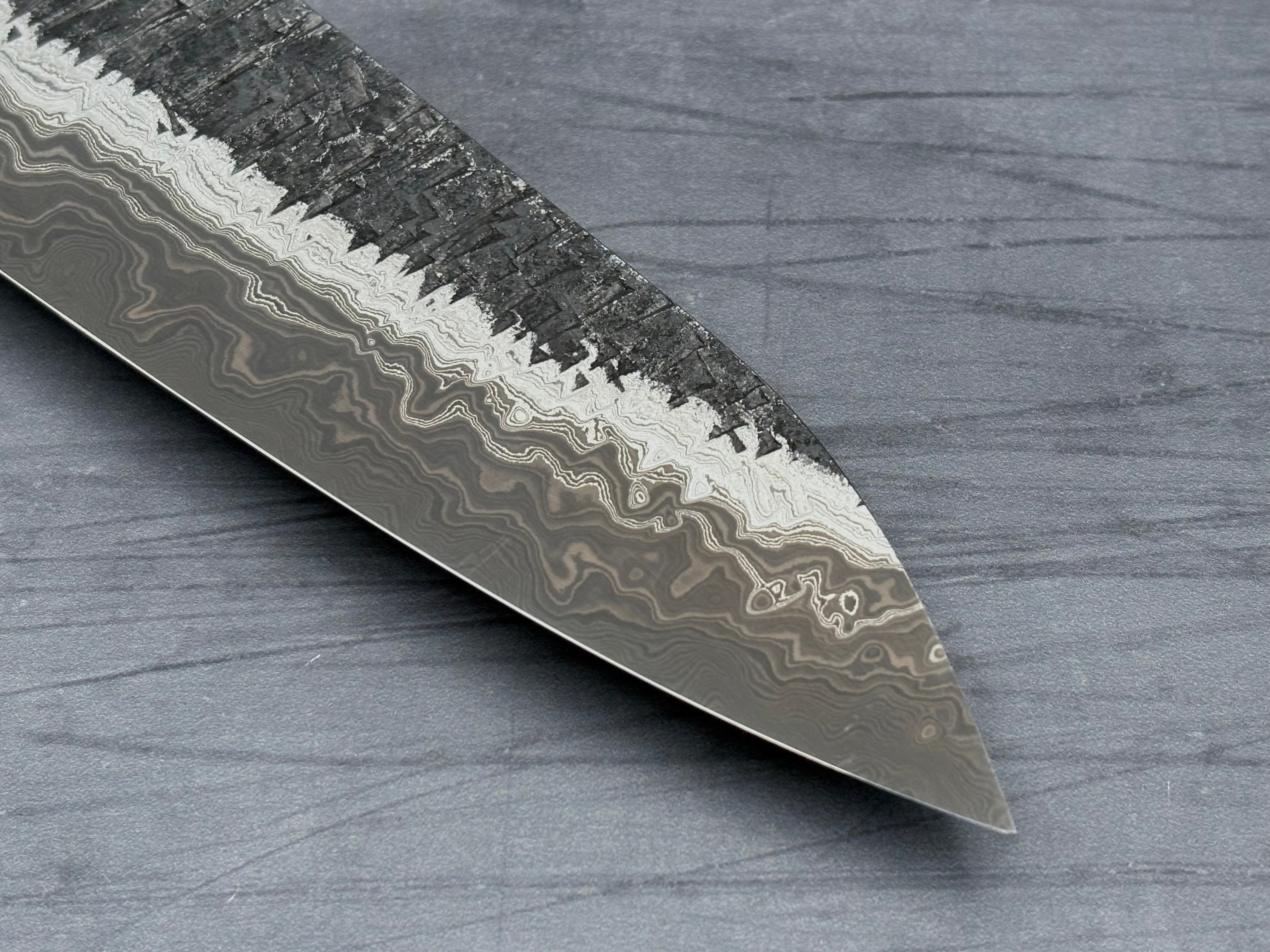 Hatsukokoro Coreless Blue #2 / White #2 Damascus Gyuto 210mm