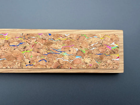 Handmade Oak & Rainbow Cork Magnetic Knife Rack