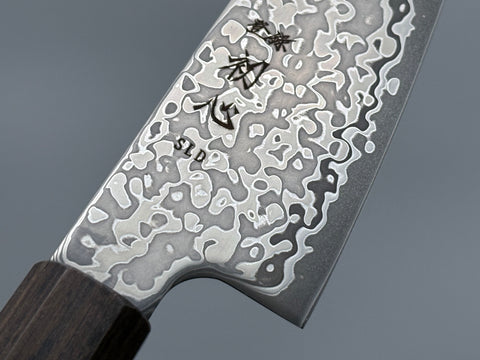 Hatsukokoro Hikari SLD Kurozome Damascus Ko-Santoku 150mm