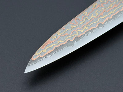 Hatsukokoro Hinotori V-Toku2 Rainbow Damascus Petty 150mm