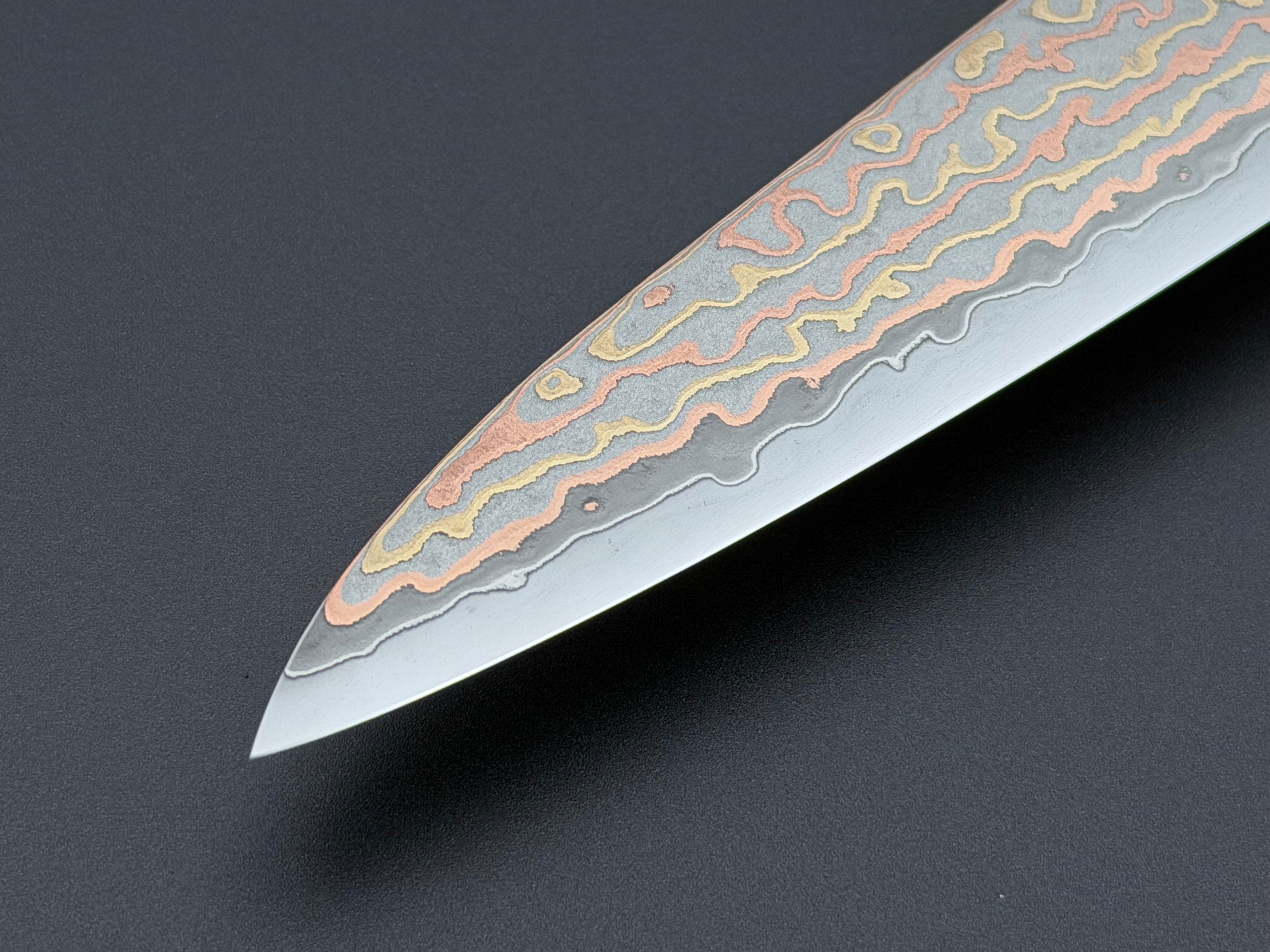 Hatsukokoro Hinotori V-Toku2 Rainbow Damascus Petty 150mm