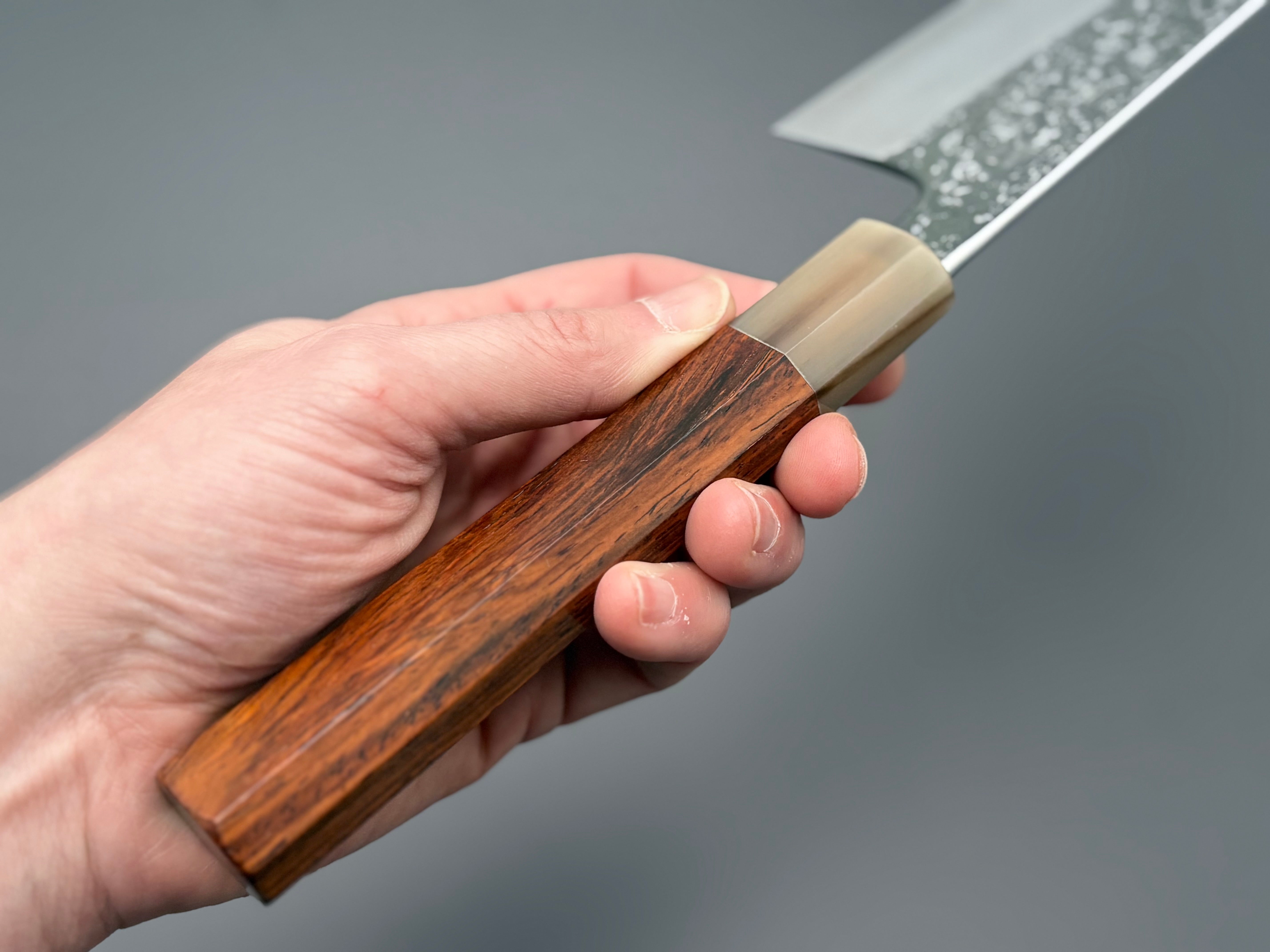 Masuda Yoshihide Blue #1 Kurouchi Damascus Gyuto 240mm
