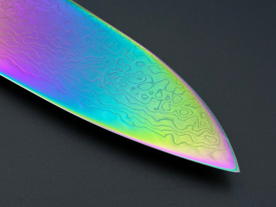 Hatsukokoro Ryuhyo SG2 Rainbow Damascus Santoku