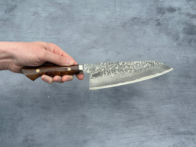 Shigeki Tanaka R2 Damascus Ironwood Extra-Tall Kiritsuke Gyuto 210mm