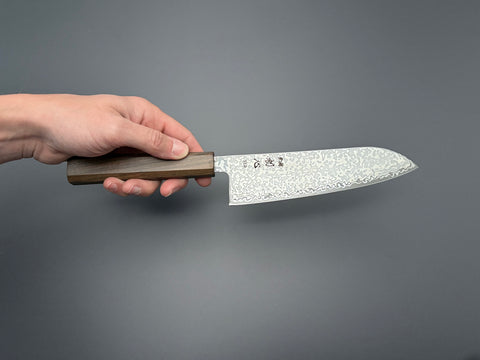 Hatsukokoro Hikari SLD Kurozome Damascus Santoku