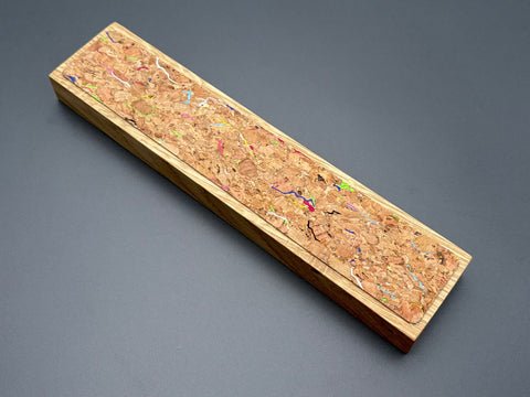 Handmade Oak & Rainbow Cork Magnetic Knife Rack