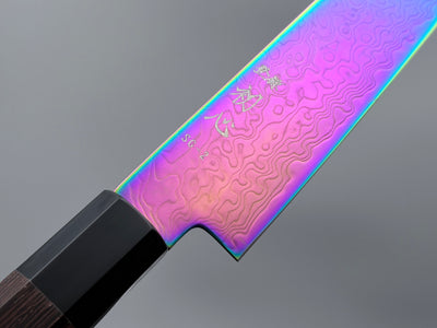 Hatsukokoro Ryuhyo SG2 Rainbow Damascus Petty 150mm