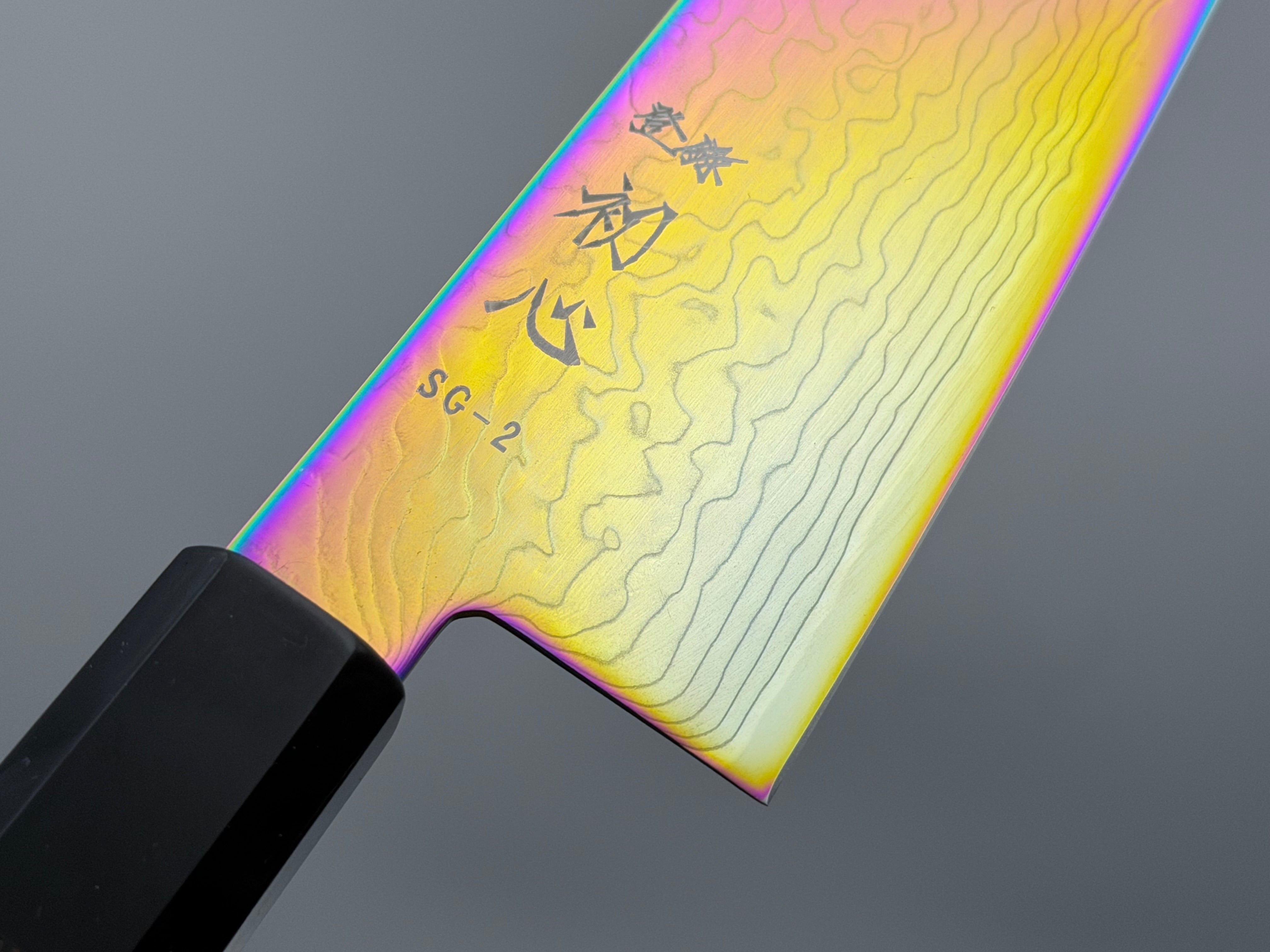 Hatsukokoro Ryuhyo SG2 Rainbow Damascus Bunka