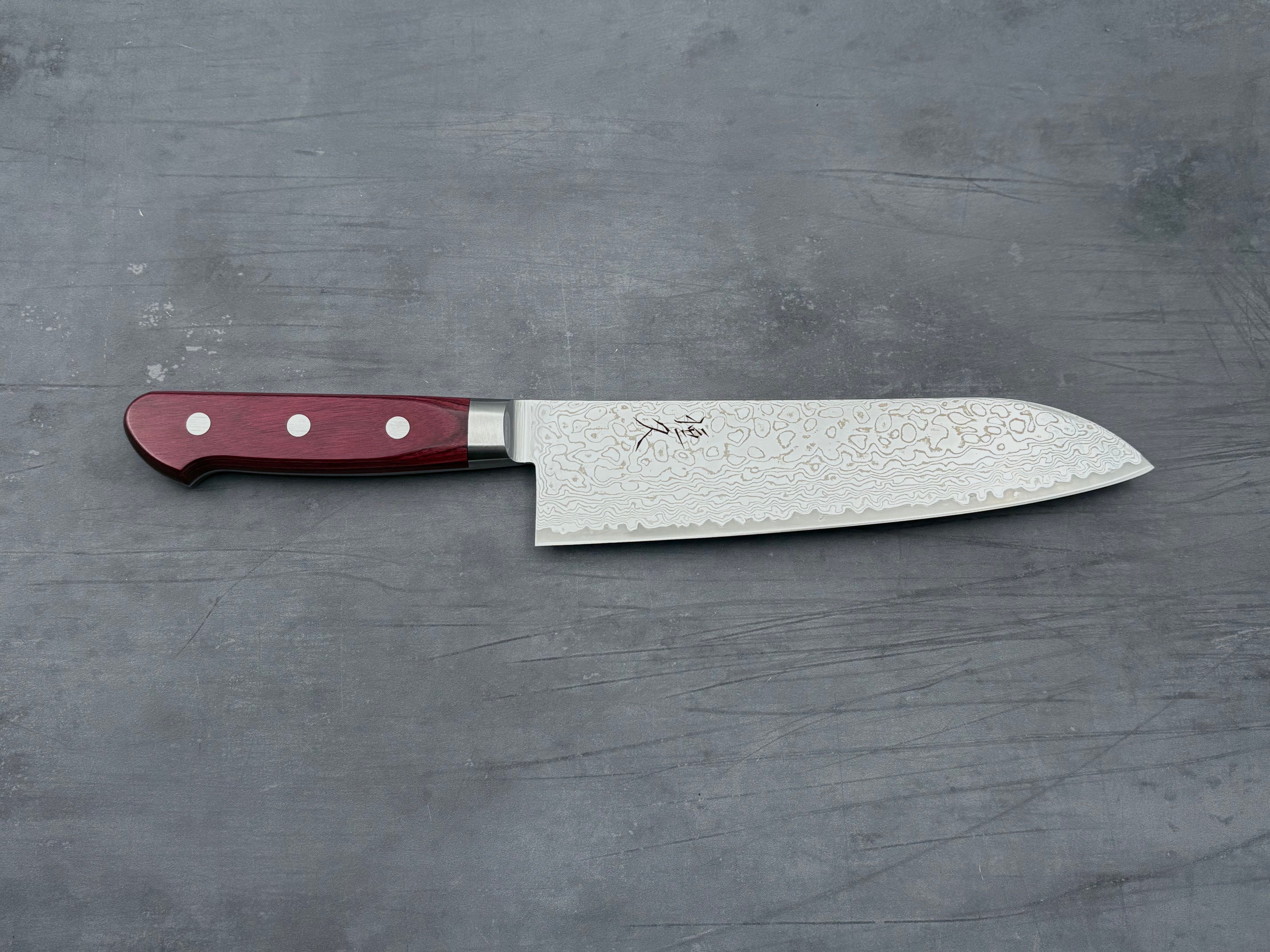 Tsunehisa AUS10 Damascus Santoku