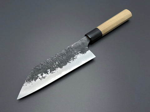 Naoki Mazaki White #2 Kurouchi Nashiji Santoku